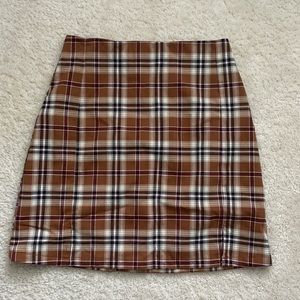 Plaid mini skirt